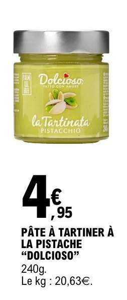 PÂTE À TARTINER À LA PISTACHE “DOLCIOSO”