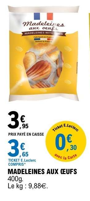 MADELEINES AUX OEUFS