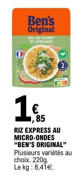 RIZ EXPRESS AU MICRO-ONDES “BEN’S ORIGINAL”