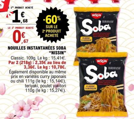 Nouilles Instantanées Soba "Nissin"