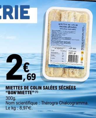 MIETTES DE COLIN SALÉES SÉCHÉES “BON’MIETTE”