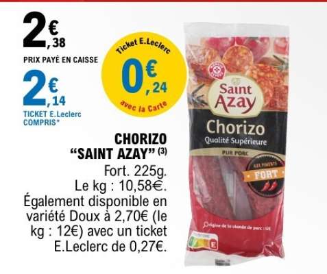 CHORIZO “SAINT AZAY”