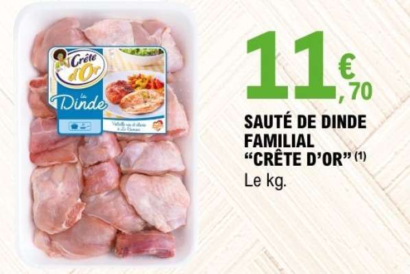 SAUTÉ DE DINDE FAMILIAL “CRÊTE D’OR”