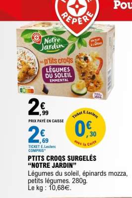 PTITS CROQS SURGELÉS “NOTRE JARDIN”