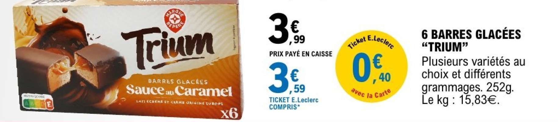 6 BARRES GLACÉES 'TRIUM'