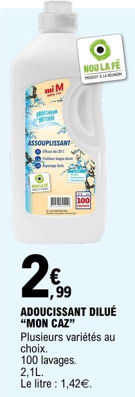 ADOUCISSANT DILUÉ “MON CAZ”