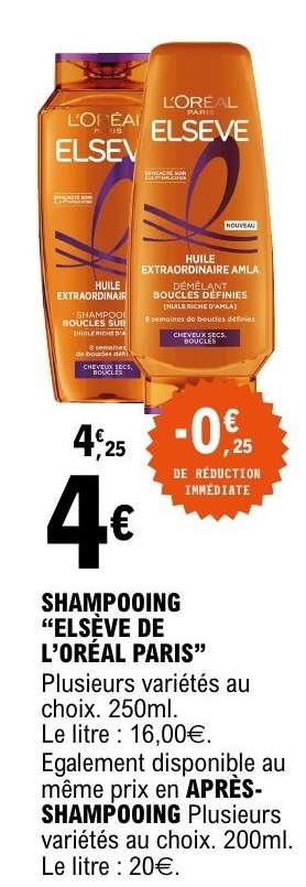 Shampooing ELSEVE DE L'ORÉAL PARIS