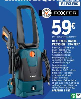 NETTOYEUR HAUTE PRESSION "FOXTER"