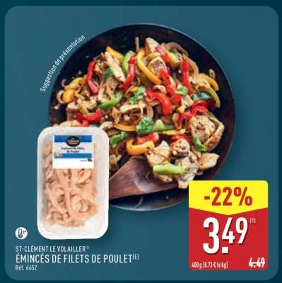 ST-CLÉMENT LE VOLAILLER ÉMINCÉS DE FILETS DE POULET