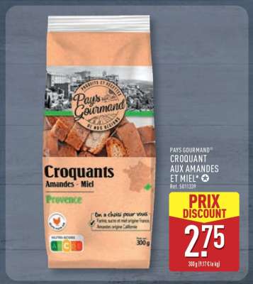 PAYS GOURMAND® CROQUANT AUX AMANDES ET MIEL