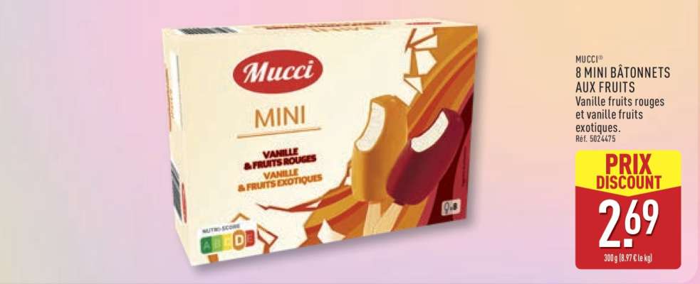 Mucci 8 Mini Bâtonnets Aux Fruits