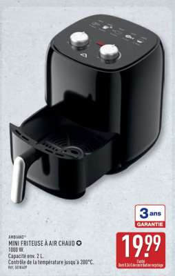 AMBIANO® Mini Friteuse à Air Chaud