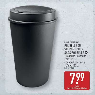 HOME CREATION® Poubelle ou support pour sacs poubelle