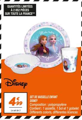 SET DE VAISSELLE ENFANT