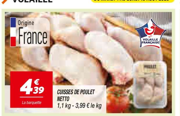 CUISSES DE POULET NETTO
