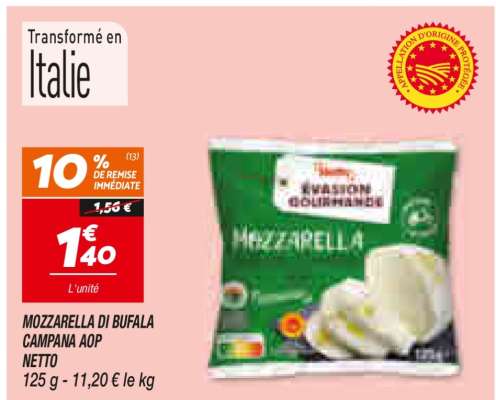 Mozzarella di Bufala Campana AOP