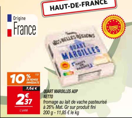 Quart Maroilles AOP