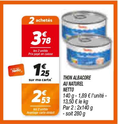 THON ALBACORE AU NATUREL