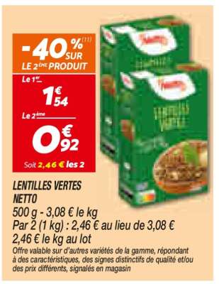 LENTILLES VERTES NETTO