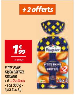 P'TITS PAINS FAÇON BRETZEL PASQUIER