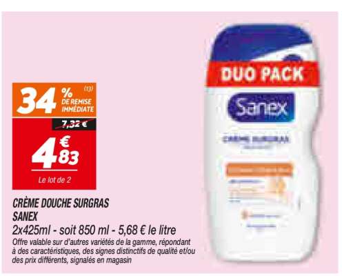 CRÈME DOUCHE SURGRAS