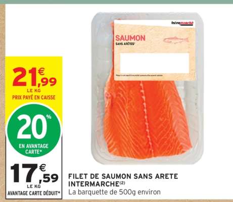 Filet de Saumon sans Arete Intermarché