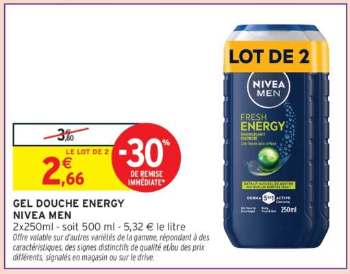 GEL DOUCHE ENERGY NIVEA MEN