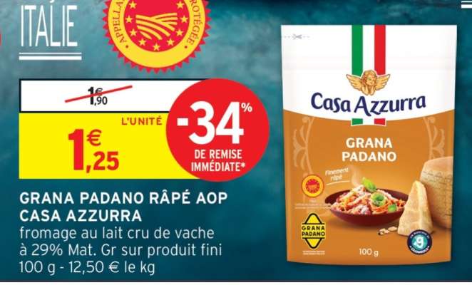 Grana Padano Râpé AOP Casa Azzurra