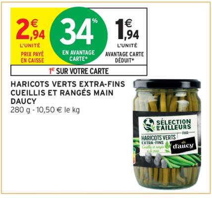 HARICOTS VERTS EXTRA-FINS CUEILLIS ET RANGÉS MAIN DAUCY