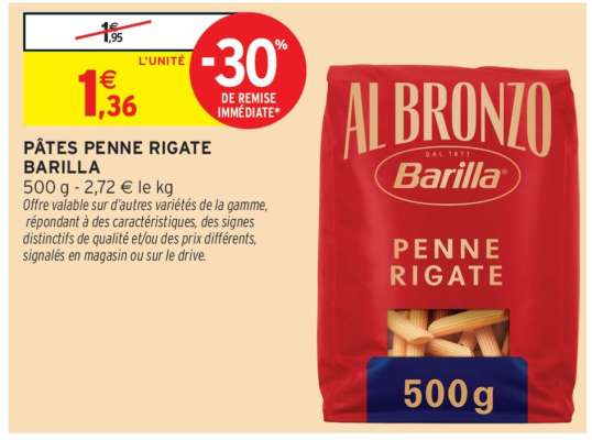 Pâtes Penne Rigate Barilla