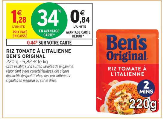 RIZ TOMATE À L'ITALIENNE BEN'S ORIGINAL