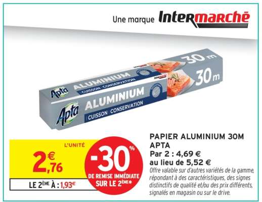 PAPIER ALUMINIUM 30M APTA