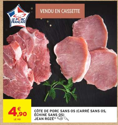 COTE DE PORC SANS OS (CARRÉ SANS OS, ÉCHINE SANS OS) JEAN ROZÉ