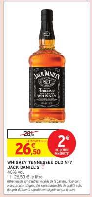 WHISKEY TENNESSEE OLD N°7 JACK DANIEL'S