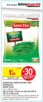 HARICOTS VERTS EXTRA-FINS SURGELÉS