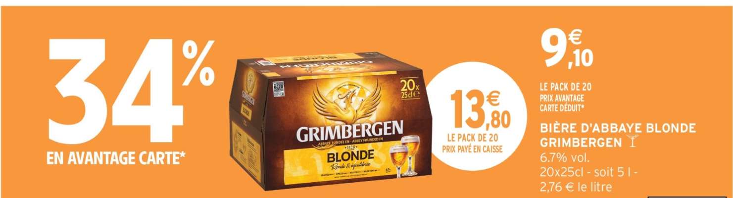 BIÈRE D'ABBAYE BLONDE GRIMBERGEN