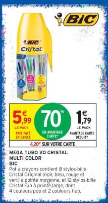 MEGA TUBO 20 CRISTAL MULTI COLOR