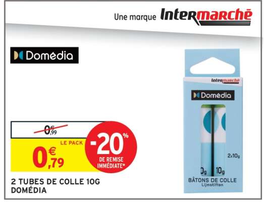 2 TUBES DE COLLE 10G DOMÉDIA