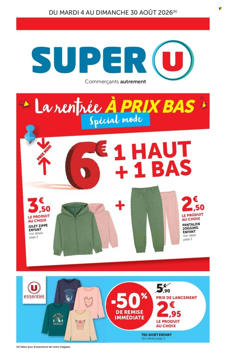 Catalogue SUPER U - 04/08/2026 - 30/08/2026. Page 1