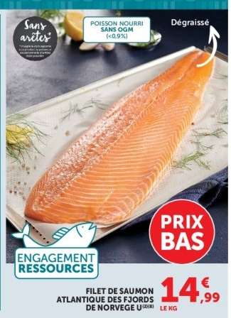 Filet de saumon Atlantique des fjords de Norvège U