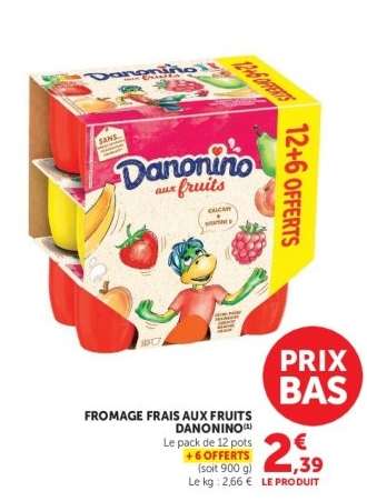 FROMAGE FRAIS AUX FRUITS DANONINO
