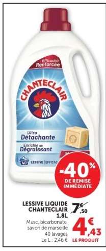 LESSIVE LIQUIDE "CHANTECLAIR"