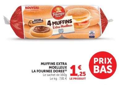 MUFFINS EXTRA MOELLEUX LA FOURNÉE DORÉE