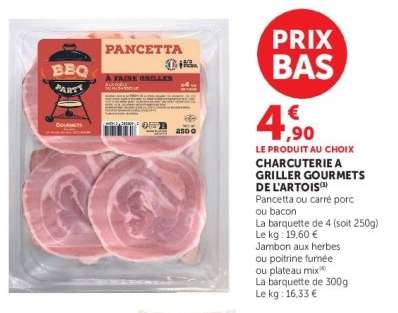 CHARCUTERIE A GRILLER GOURMETS DE L'ARTOIS