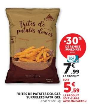 FRITES DE PATATES DOUCES SURGELÉES "PATRIGEL"