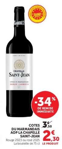COTES DU MARMANDAIS AOP LA CHAPELLE SAINT-JEAN