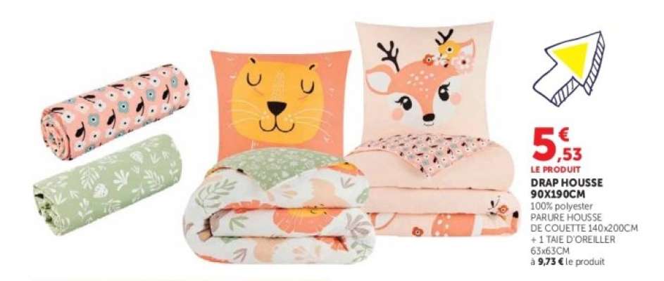DRAP HOUSSE 90x190CM