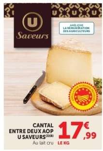 Cantal Entre Deux AOP U Saveurs