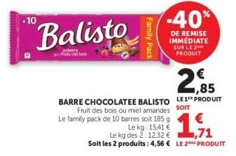 BARRE CHOCOLATEE BALISTO