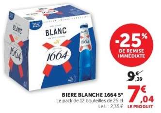 BIERE BLANCHE 1664 5°